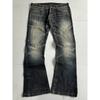 Y2K Washed Distressed Denim Jeans Men Women Loose Fit Flared Leg Streetwear Hip Hop Style