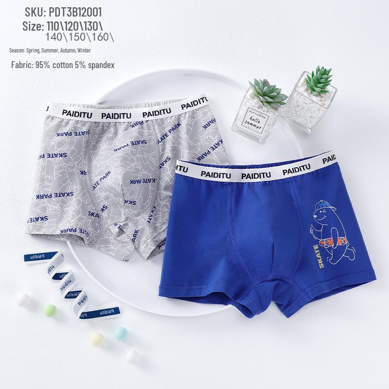 Boys' Pure Cotton & Modal Breathable Boxer Briefs, Sweat-Wicking, 50-Pack, Available In Small, Medium, Large