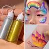 Watercolor Outline Glitter DIY Face Painting Decoration Gold Glitter Glue Stage Performance Holiday Shiny Makeup