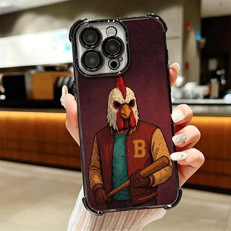 H-Hotline M-Miami Game Plating Phone Case For Iphone 16 17 Pro Max Air 16E 14 15 Plus 12 13 Mini Anti-Fall Airabag Cover