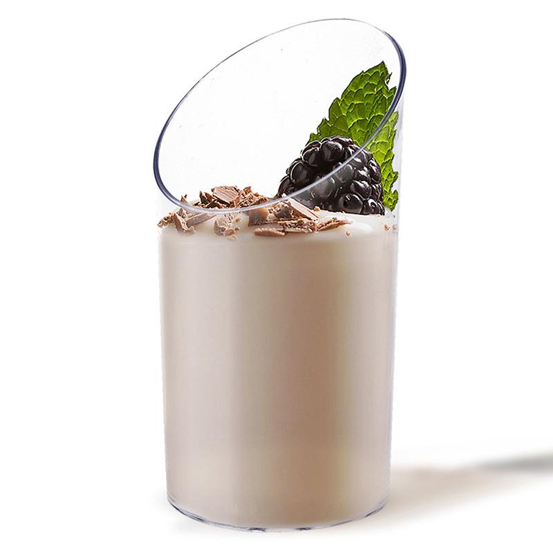20Pcs 70Ml Reutilizável Cilindro Sobremesa Copos Plástico Mini Iogurte Mousse Sobremesa Copo