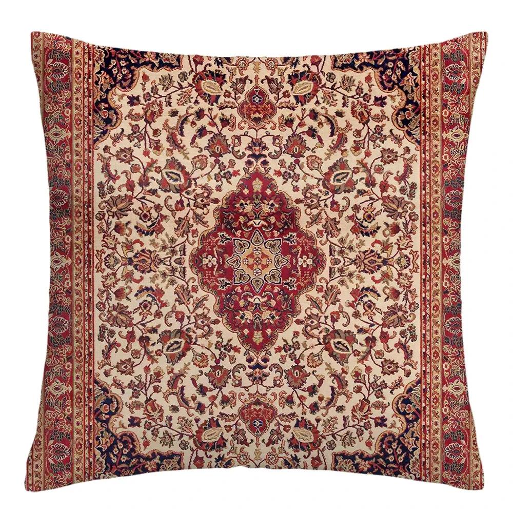 Moroccan Ethnic Cushion Cover, Short Plush Pillowcase Sofa Decorative Cushion Cover, Home Decoration