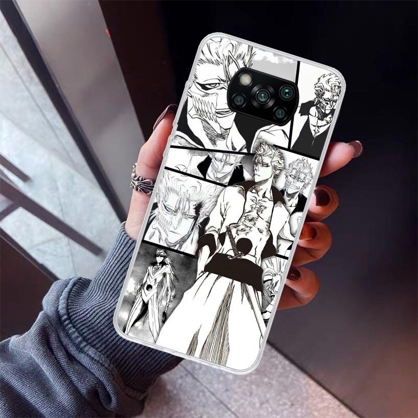 Grimmjow 6 Bleach Phone Case For Xiaomi Poco X7 X6 X5 Pro F7 Ultra Redmi 15C 15 13 13C 12 12C 10 10A 10C 9 9A 9C 9T Shell Poco X