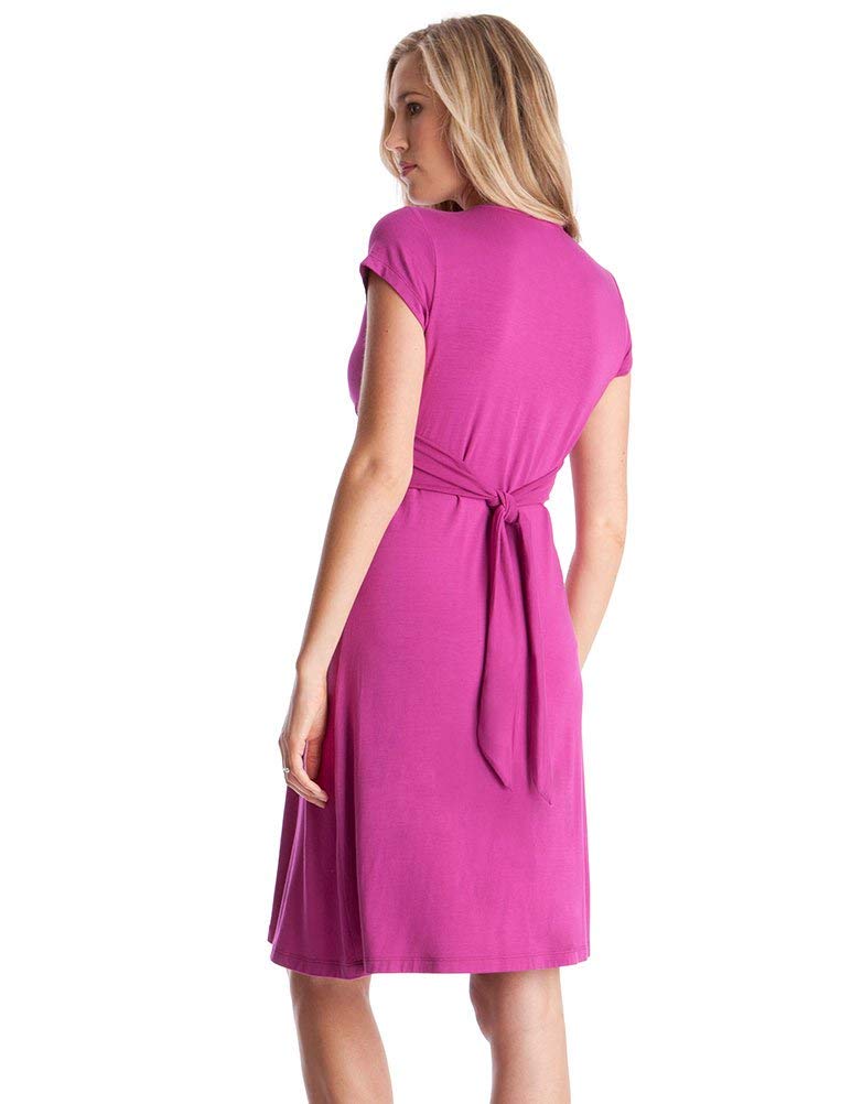 Seraphine Knot Front Maternity Casual Party Size 10 Women's Dress, Dress, Pink,