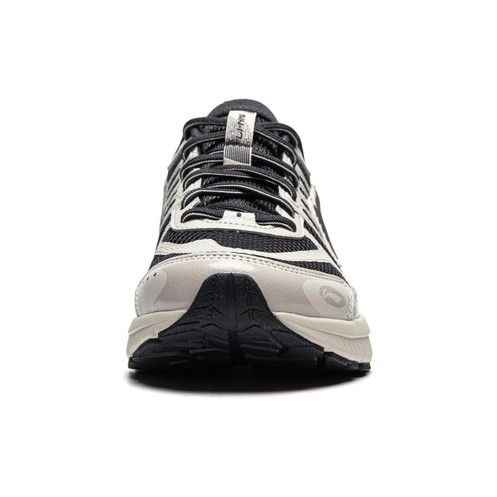 Li Ning Fuyiao 1.0 V3 Simple Shock Absorption Low Top Running Shoes Women Sneaker Black Gray ARXU004-4