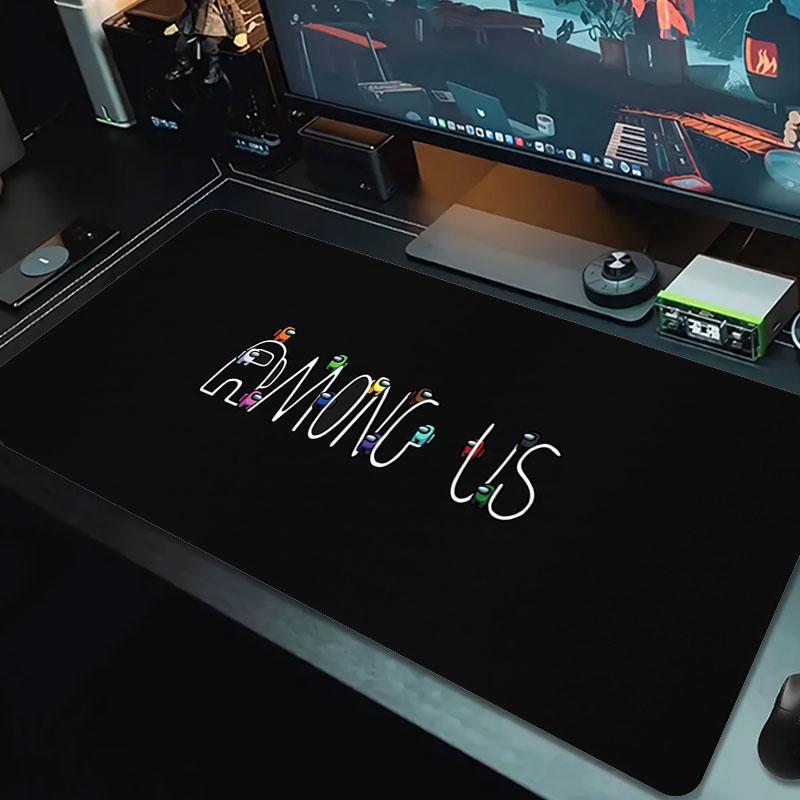 Among Us Large Size Mouse Pad Large Gaming Table Cushion Non-slip Laptop Tablet Big Mousepad XXL Mat Mini PC Playmat With Lock Edge
