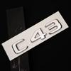 For Mercedes Benz ABS Chrome Car Trunk C43 C63 Emblem Sticker V8 BITURBO 4MATIC Badge Decals Accessories For Mercedes Benz AMG W205 W206 C205 WQ9