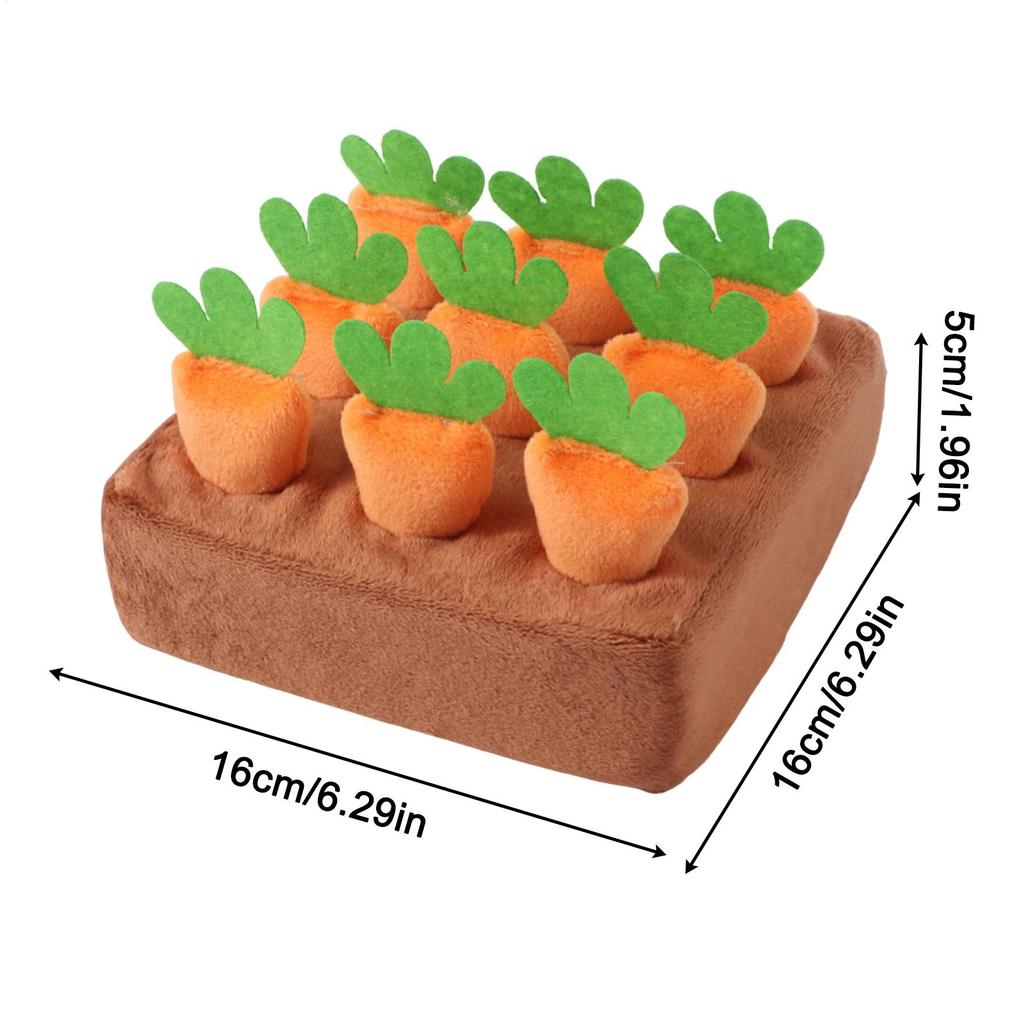 Carrot Snuffle Mat for Dogs Cats Puzzle Toy with Carrots for Small Medium Large Interactive Pet Stress Relief Dogs Chew Toys