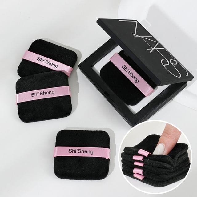 MSQ - Square Powder Puff / Set Black & Pink