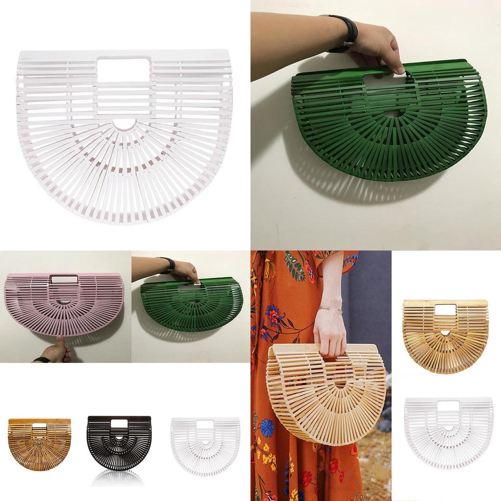 Traditional Handmade Bamboo Womens Shoulder Bag With Practical Size And Elegant Appearance