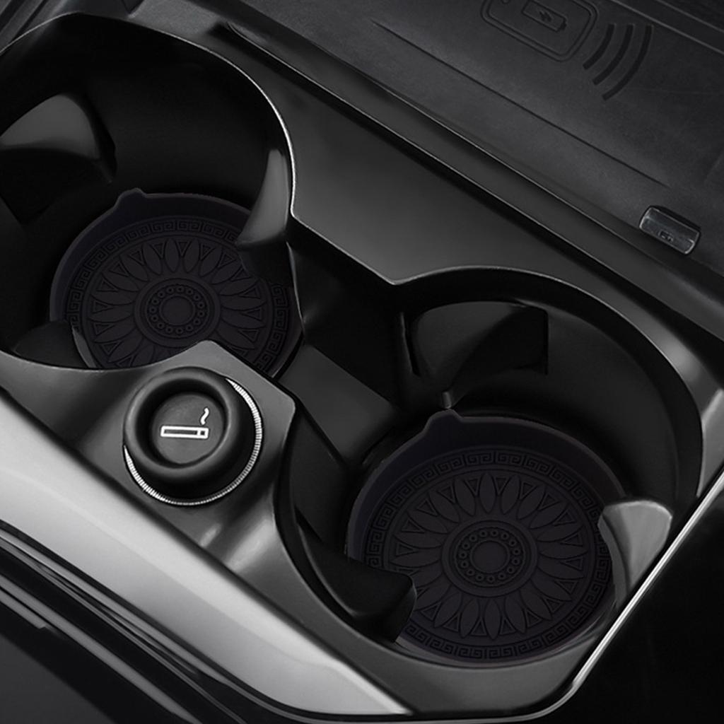 Silicone Car Cup Coasters General Not Slip & Spill Proof Heat Resistant Car Mats for Enhances Driving Experience