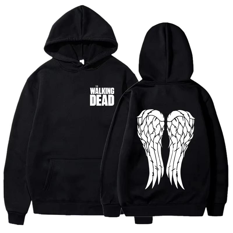 Neuer Kapuzenpullover Lustig Walking Dead Bedruckt Krähe Herren Damen Freizeit Herbst Winter Outdoor Warm Sport Kapuzenpullover