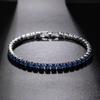 Sapphire Blue Zircon Sparkly Women's Bracelet - Elegant, Exquisite, High-Value Gift for Bestie Jewelry