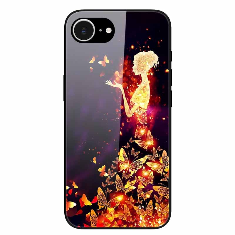 Tempered Glass Phone Cases For iPhone 16e 2025 Case Silicon Bumper Hard PC Back Cover Shell for iPhone SE (2025) / for iPhone16e