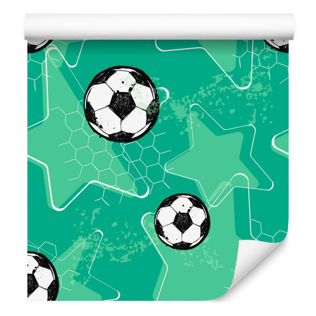 Soccer Balls In Front of the Stars Wallpaper for Living Room and Bedroom 50x1000