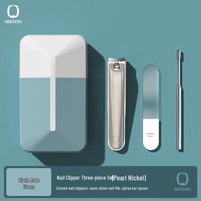 SEESOO Deluxe Traveler 3-Piece Nail Clipper Set