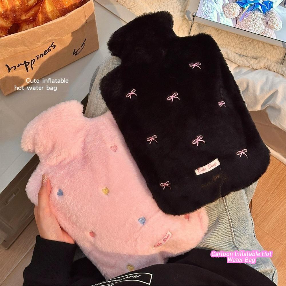 2000ML Hot Water Bottle Plush Belly Warmer Portable Hand Warmer Winter