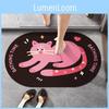 Hippo Animal Prints Waterproof Nonslip Bath Mat For Bathroom And Entryway Use