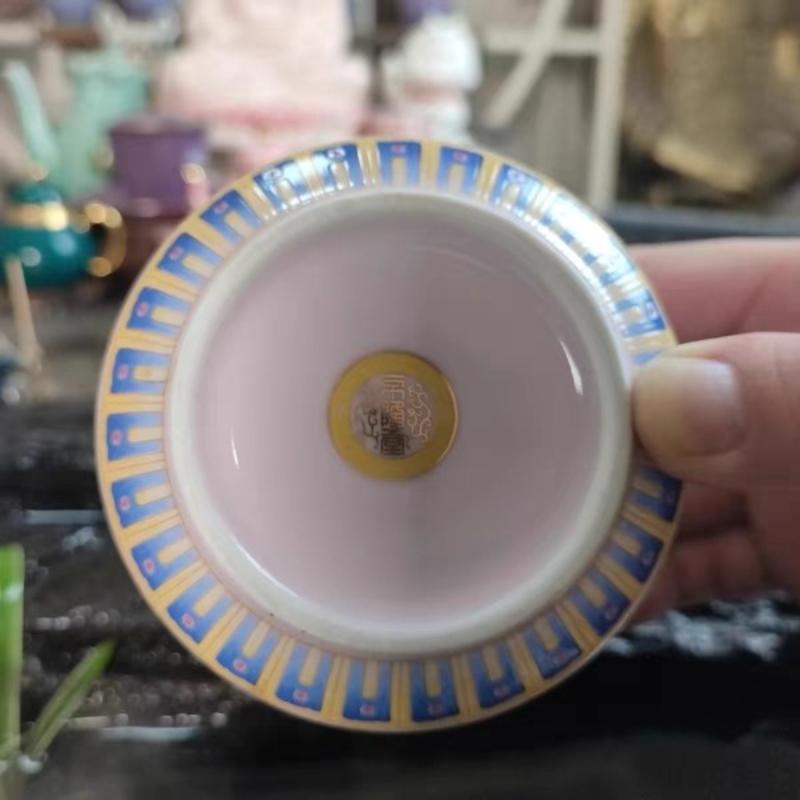 400ml Pink Ceramic Tea Cup Enamel Ribbon Filter Cup High End Household Mug with Lid Jasmine Tea and Green Tea Set Accessories