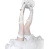 Japanese Lolita Cross Butterfly Bow Stockings With Silk Ties For Women