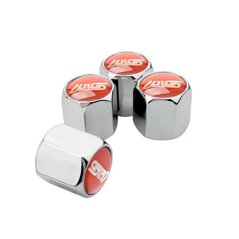 for Subaru Forester XV Tribeca Outback Impreza Legacy STI WRX BRZ Metal Car Tire Valve Caps Styling Auto Wheel Decoration