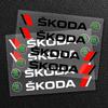 4pcs Car Door Handle Sticker Vinyl Decal for Skoda Kodiaq Karoq 2 A7 Tour VRS Superb Octavia Yeti Fabia 1 Rapid Accessories WD8