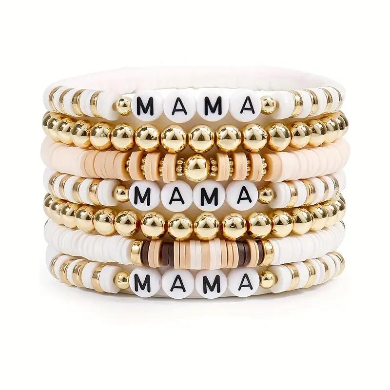JYL TS Bracelet Stackable  MAMA Beads Nurtures Maternal Love & Blessings