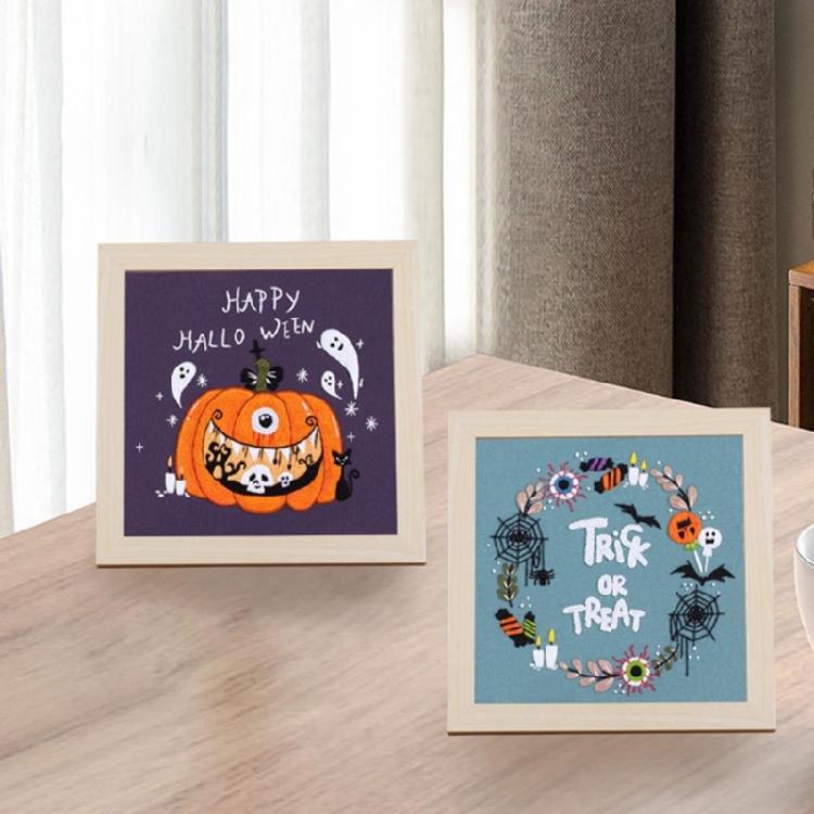 Embroidery Stitches Practice Embroidery Kits for Beginner with Halloween Pattern