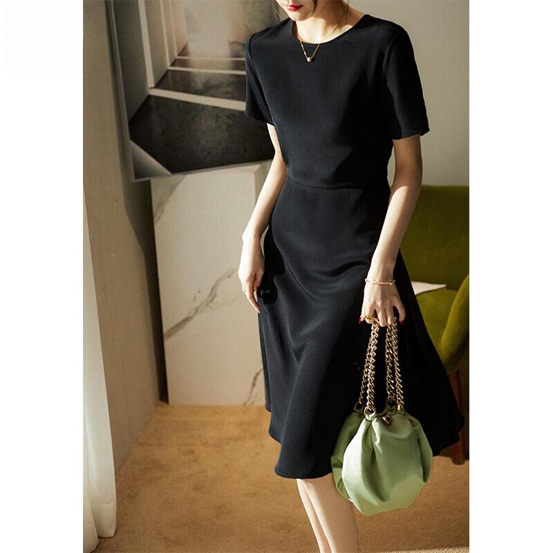 Basic House Women s Ruffled Short Sleeve A-Line Dress XL