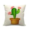 Cartoon Green Potted Cactus Digital Printing Short Plush Pillow Covers For Car Sofa Office Cushion Cover Home Goods 60X60Cm
