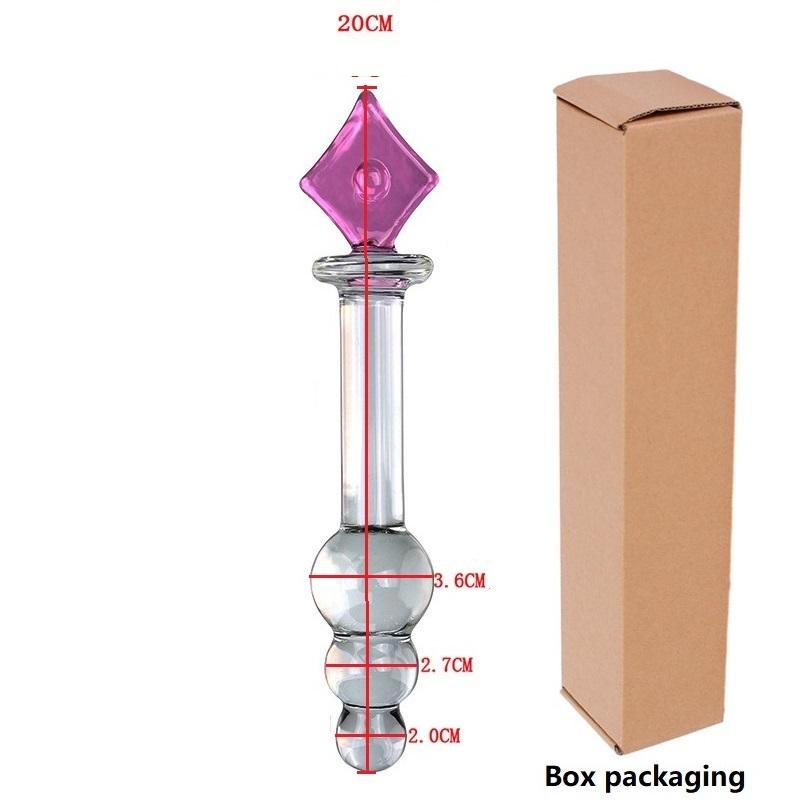 Glass Crystal Dildo Anal Plug Lesbian Sex Toy Vaginal Clitoral Stimulation Stick Smooth Sex Product For Female Masturbation