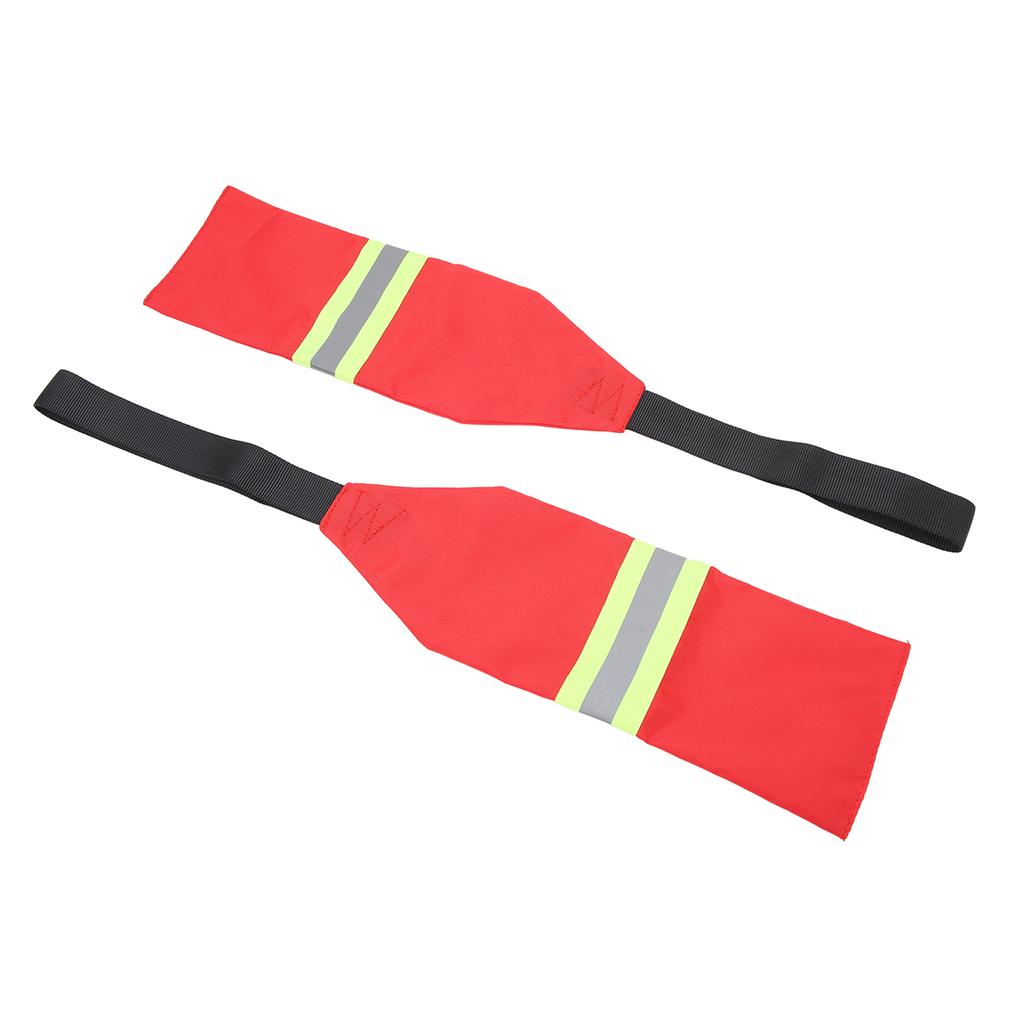 2PCS Kayak Travel Warning Flag Oxford Fabric Collapsible Kayak Warning Red Safety Flag for Kayak