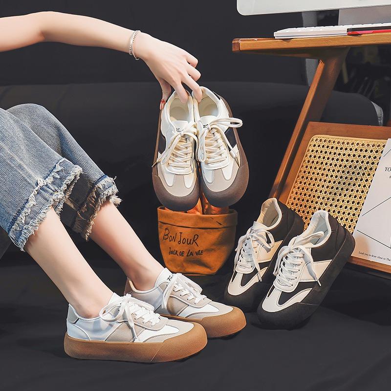 Niche platform big head ugly cute breadboard shoes retro trendy shoes Baijingting fluffy shoes