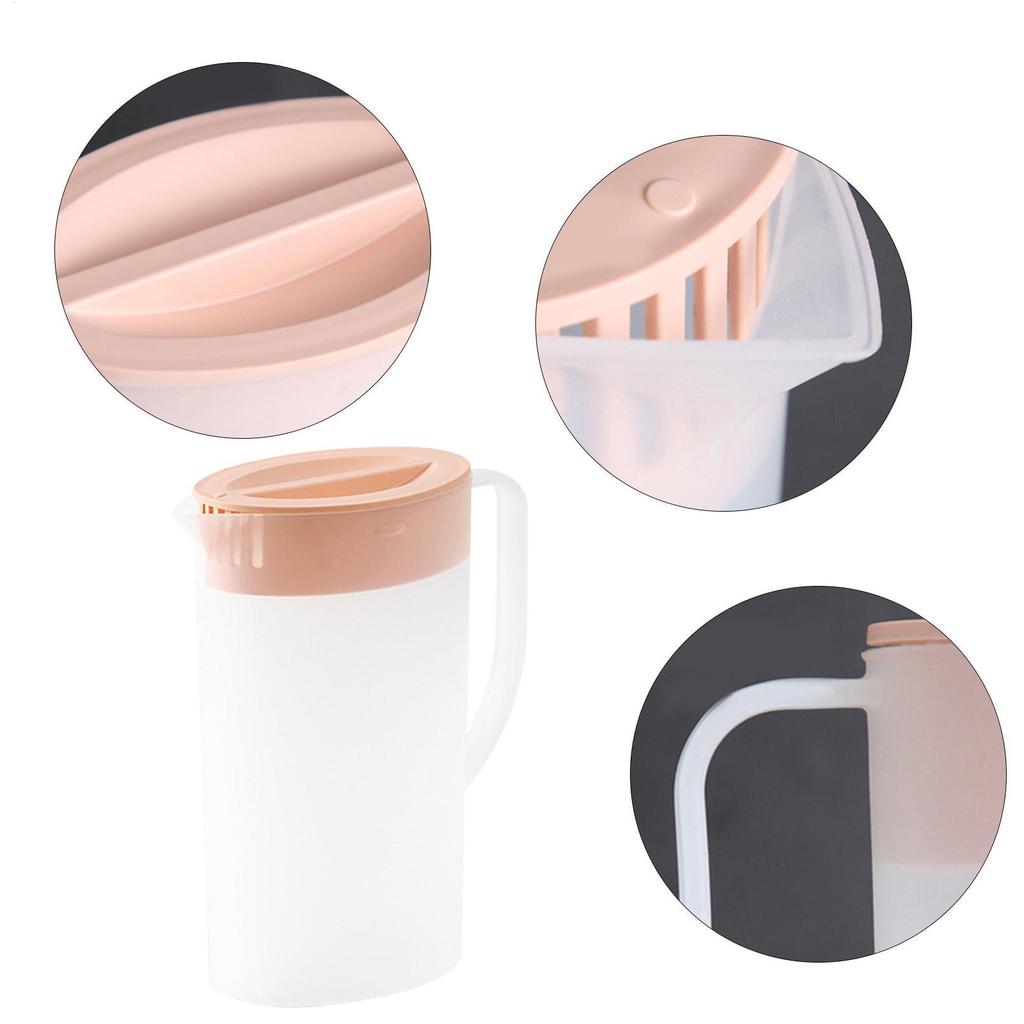 Cold Kettle  1.5L/2L Juice Pitcher V Shaped Spout Household Large Lemonade Kettle with Lid Lemonade Container Kettle for Milk