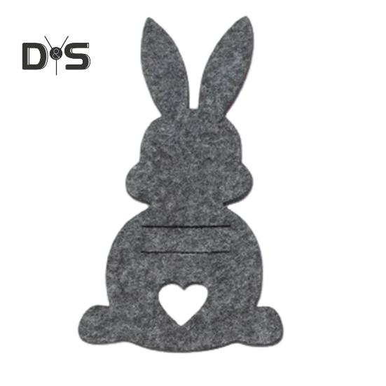 

1 шт/5 шт пасхальный кролик держатель для денег карты фетровый кролик форма подвесной держатель для денег подарки пасхальные корзины наполнители бирка карта для праздничного декора темно-серого