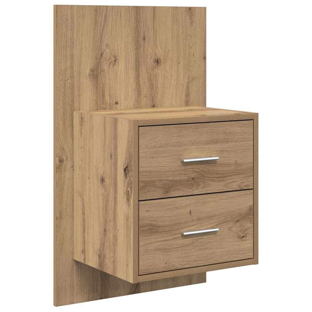 Headboard with Cabinets 3 pcs Artisan Oak Wood Based Material