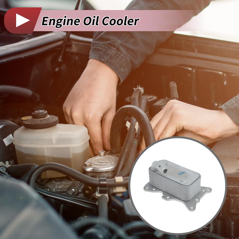 UXCELL Engine Oil Cooler for Mercedes-Benz C-Class 2017-2018 No.6511801310 Trans Cooler