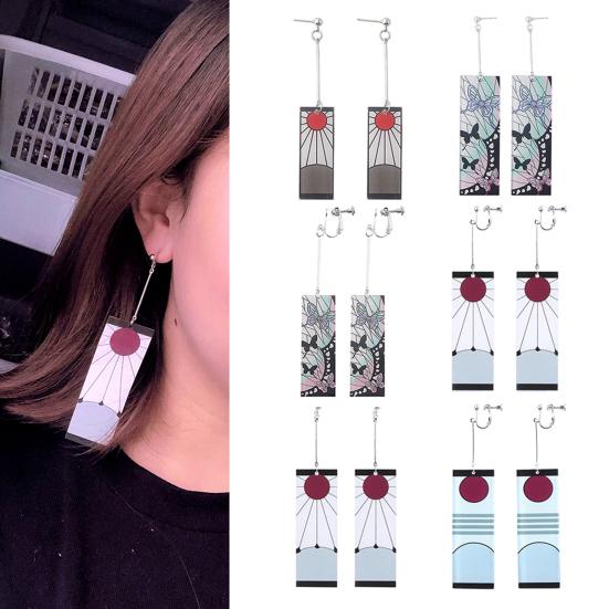 

Зажим для ушей, прямоугольная капля, подарок, тонкое мастерство E83-2 Ear Clips