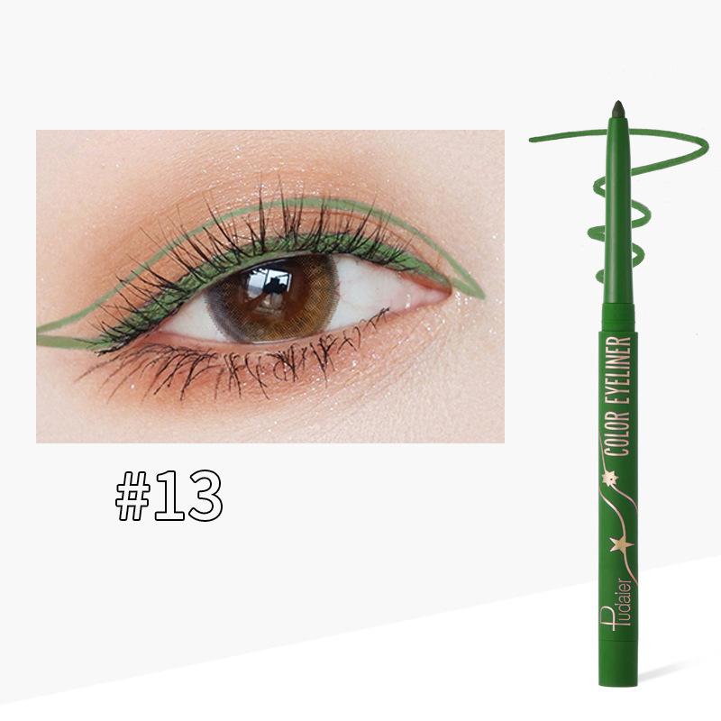 

Подводка для глаз Pudaier против пота, прочная и легко наносимая подводка для глаз, 18-цветная подводка для глаз 13