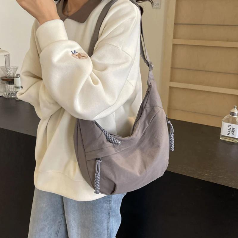 Simple Women's Nyl Shoulder Bag Large Capacity Hobos Messenger Bags for Girls School Fashi Crossbody Female Casual Handbags