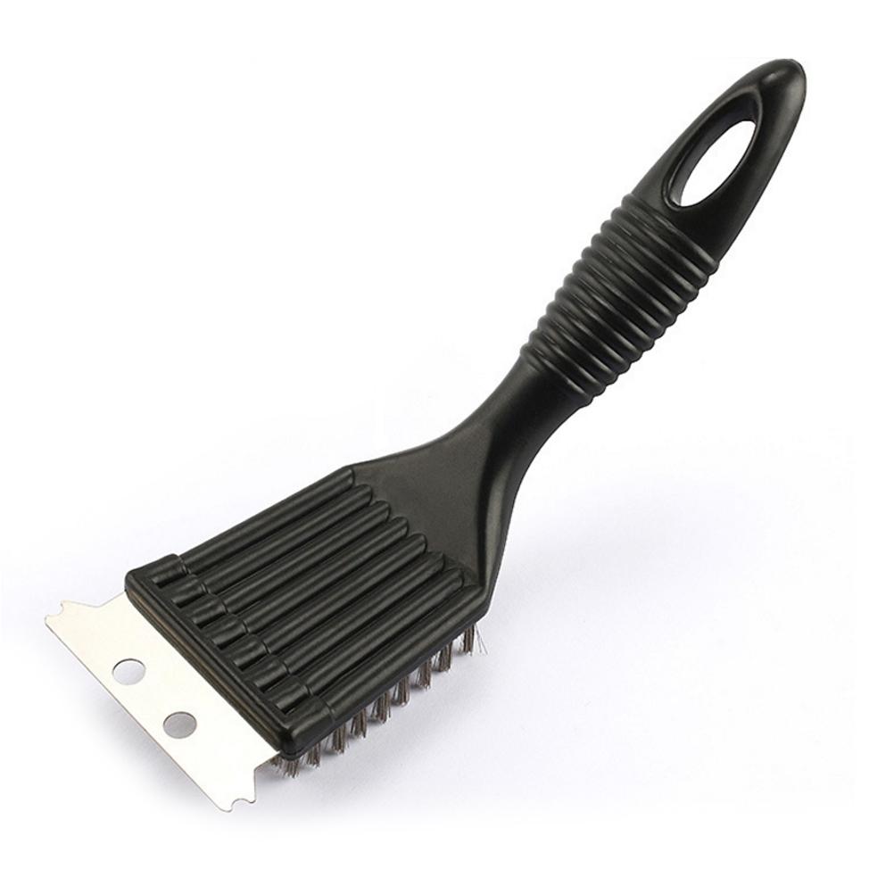 2 Stück BBQ Grillbürsten Edelstahlborsten Reinigungsbürsten Barbecue Grillbürsten Schaber