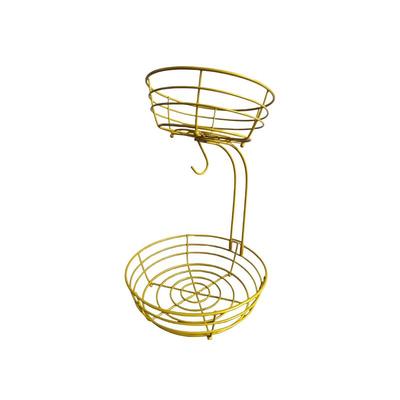 Ruhan Metal Detachable Double-Layer Fruit Basket