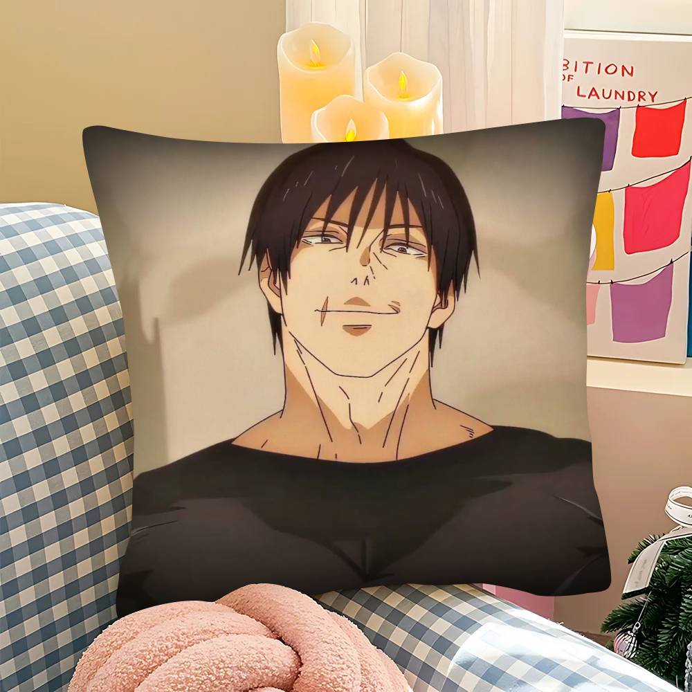 1Pc F-Fushiguros Tojis Pillow Case Fashion Square Pillowcase Bedroom Sofa Room Ins Decoration Leisure