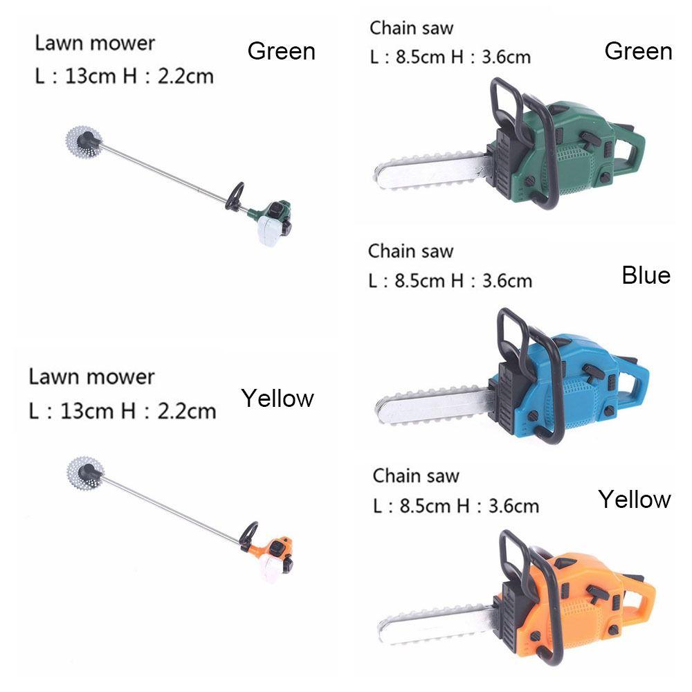 Doll Accessories Miniature Chain Saw Garden Tool Dollhouse Lawn Mower  Toy