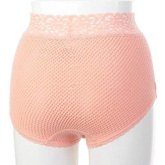 Etoile 841 Pique Knit Waist Lace Lucky Size LL Panties, Assortment, 5-Pack,