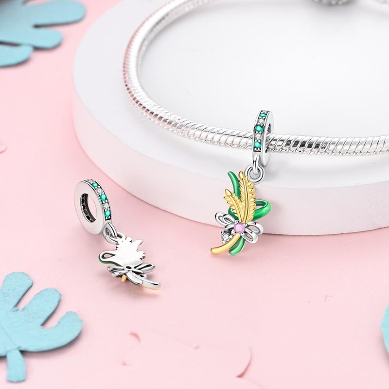 Charm 925 Silver Beads Pendant Magic Cube Butterfly Cat Dangle Fit Original Bracelet Necklace Charms Jewelry Gift