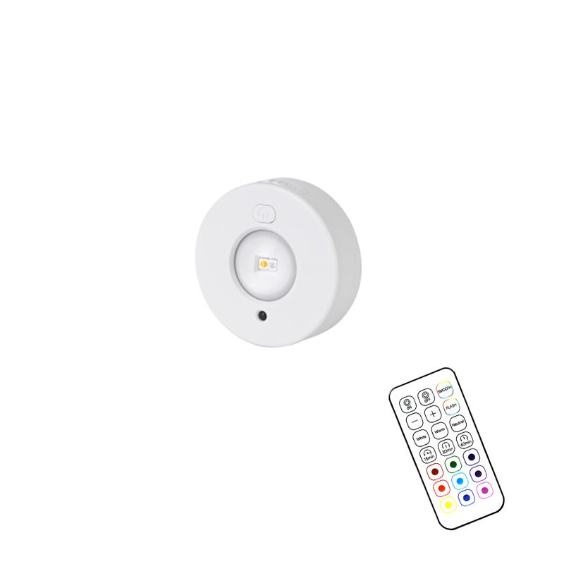 

Creative Round Big Eye Lamp LED Under Cabinet Light Remote Control Multicolor RGB Night Light USB Rechargeable Wine Cabinet Lamp