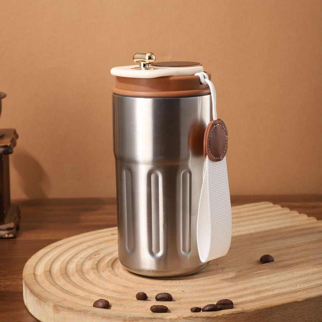 304 Edelstahl Kaffee Thermobecher Hochwertiger Smart Kaffeetasse Büro Milchbecher Geschenkbecher