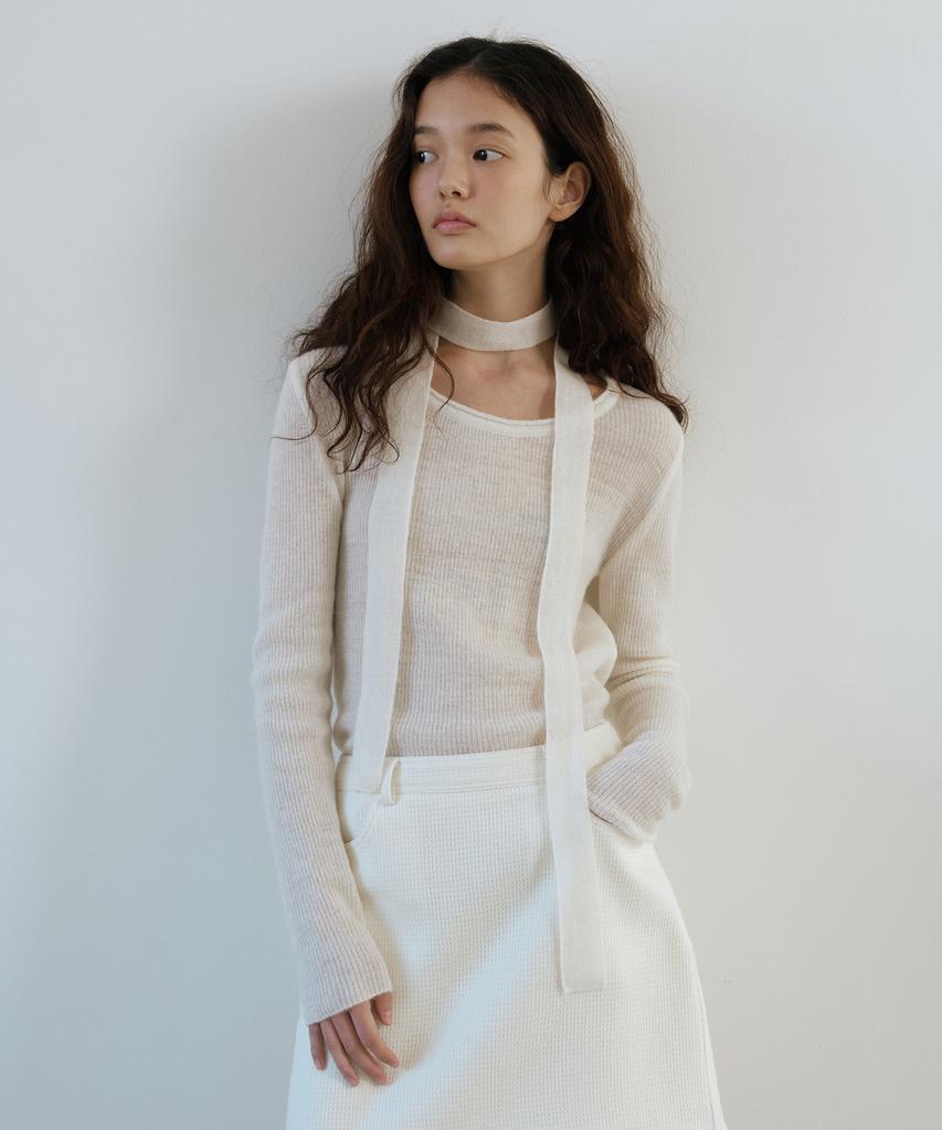 Yulago Kid-Mohair Knit Muffler Set
