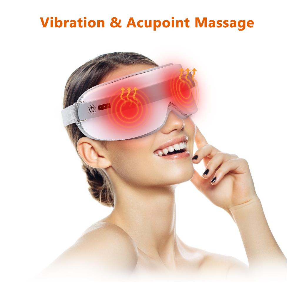 Eye Massager Bluetooth Connect from Phone Music Electric Hot Compress Wireless Care Instrument Fatigue Reliever Device